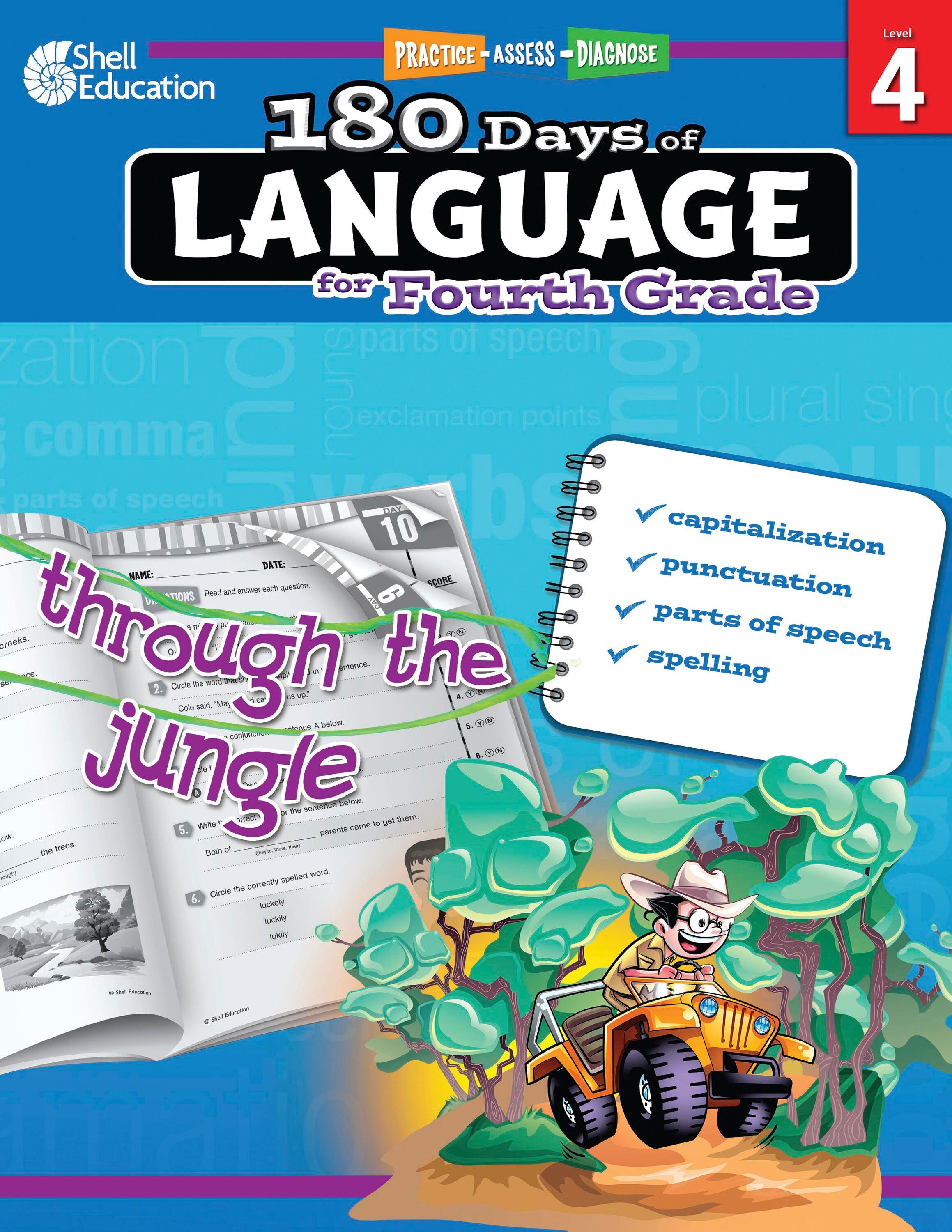 Shell Education 180 Days of Language by Suzanne I. Barchers, Grade 4